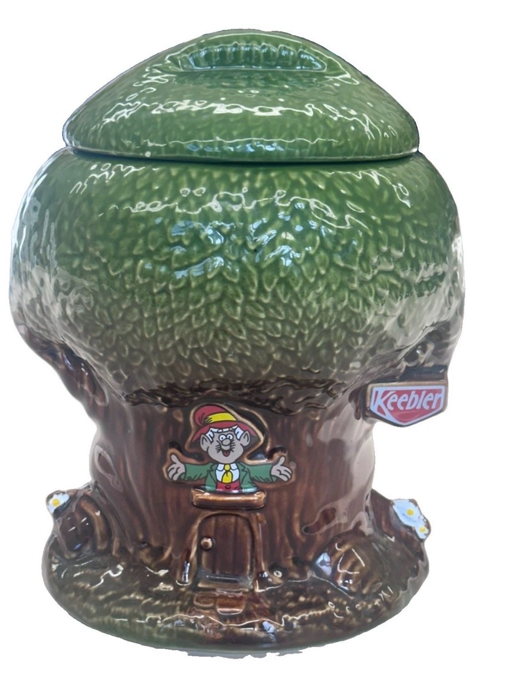 Vintage 1981 McCoy Keebler Tree House Cookie Jar with Ernie The Elf